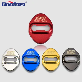 

Doofoto 4x Car Door Lock Cover For Honda Mugen Power Civic Accord CRV Hrv Jazz Accessories Protective Cover Car Styling Emblems