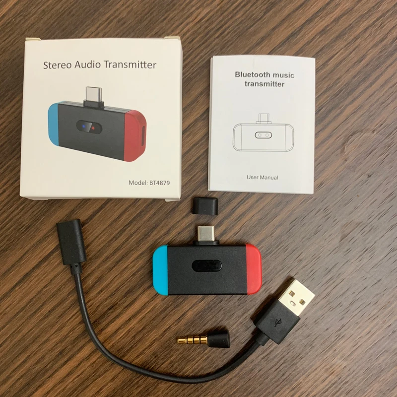 New Bluetooth Wireless Audio Adapter BT 3 0 Audio Transmitter for Nitendo Switch Headphones Headset for NS PS4 Laptop PC