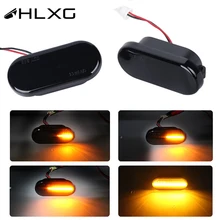 2X динамический боковые габаритные светодиодные лампы для vw polo 9n Гольф 4 vento seat leon 1 м ibiza 6l ford c max Фокус mk2 последовательный сигнал поворота светильник