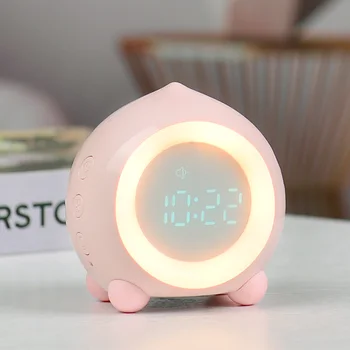 

Lazy Bedside Night Light CartoonSmart Bluetooth Alarm Clock Large Display Digital Led Watch Modern Table Alarm Clocks New II50NZ