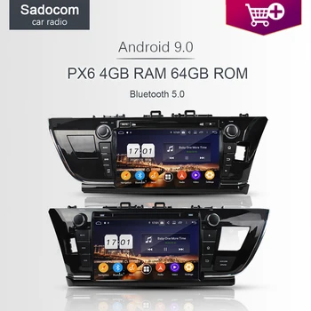 

PX6 DSP 9" Android 10.0 Car DVD Player right left 4GB RAM 64G ROM autoradio GPS Glonass Car radio For Toyota COROLLA 2014 2015