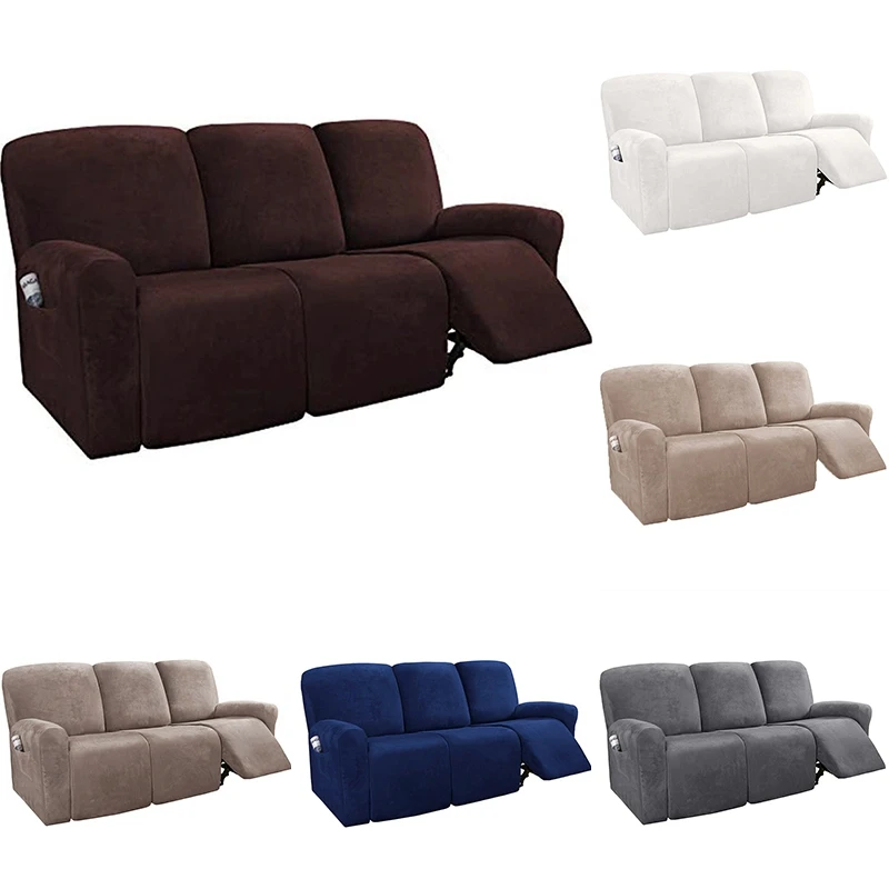 Suede Recliner Chair Cover For 1 2 3 Seater Couch All Inclusive Recliner Chair Sofa Slipcover Stretch Elastic Armchair Cover Sofa Cover Aliexpress