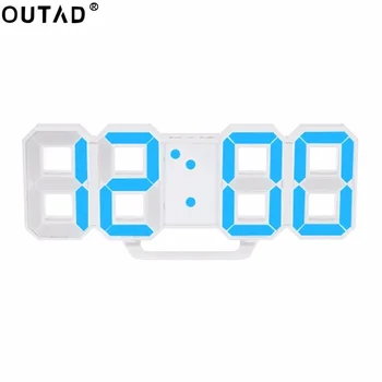 

OUTAD Modern Design Large Size Digital LED Wall Clock Watch Unique Vintage Home Decoration Timer Watch Alarm Clocks