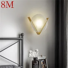 Applique murale moderne en laiton de 8M, Design de luxe en marbre, lumière LED pour balcon, maison, salon, couloir