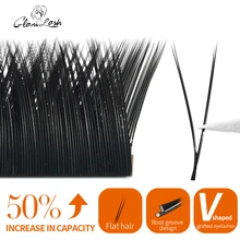 GLAMLASH V-образная форма Auto-Fans 2D наращивание ресниц мягкие плоские накладные ресницы премиум-качества