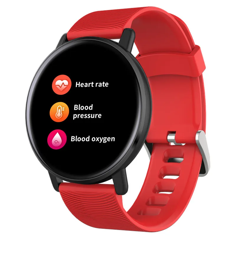 Красный Новые смарт-часы H5, Bluetooth, IP67, водонепроницаемые, физиологическое напоминание, сердечный ритм, спортивные Смарт-часы, фитнес-браслет для женщин и мужчин - Цвет: Красный