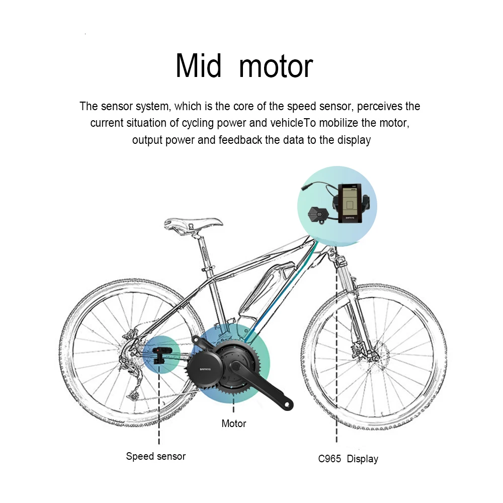 

new Bafang built-in coltroller BBS02B 36v 500w motor kit for electric bike