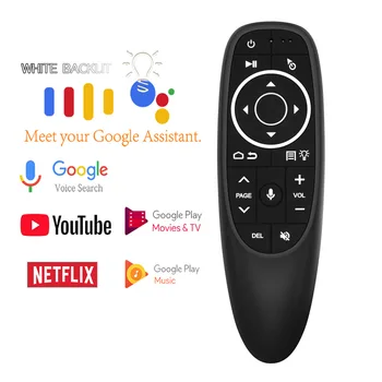 

G10 Voice Remote Control 2.4G Wireless Air Mouse Microphone Gyroscope IR Learning for Android tv box T9 H96 Max X96 mini