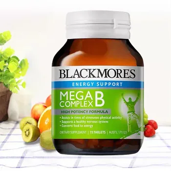 

New arrival Blackmores Healthy Mega B Complex Vitamin Tablets A bottle For Men /Women sxe Relieve Anxiety Complex Vitamin B