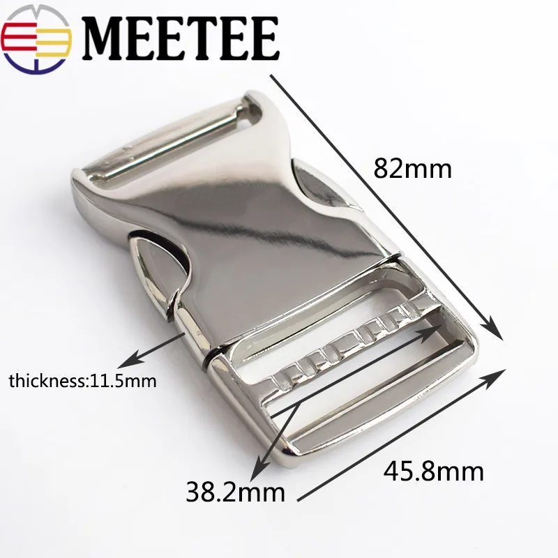 Meetee 15/20/25/38 мм металлическая пряжка для рюкзака сумка на плечо регулируемый