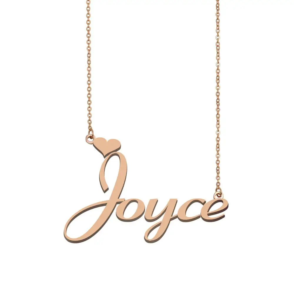 

Именное ожерелье Joyce для женщин и девушек, ювелирные изделия из нержавеющей стали, для друзей, на день рождения, свадьбу, Рождество, подарок для матери