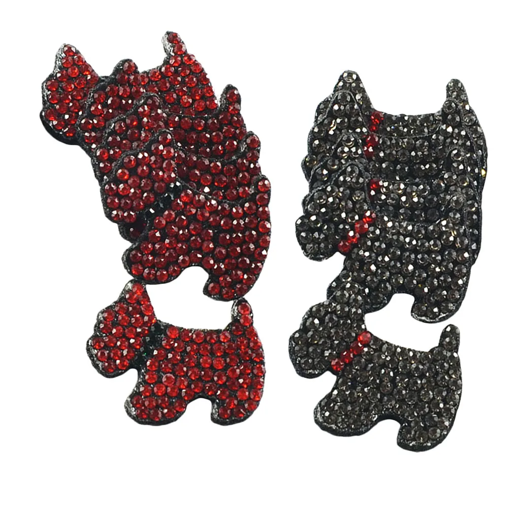 10 Pieces Non-woven Fabrics Dog Sticker,Hair Accessories,DIY Hair Clips Embellishment Craft Making Supplies