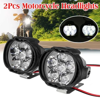 

Pair 4/6/9 LED 10W Fog Spot Head Light Lamp Searchlights for Motorcycle Headlights Motorbike Driving Fog Spot Ligh+ Switch