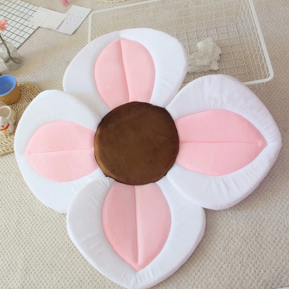 Baby Shower Blooming Flower Newborn Bathtub Foldable Lotus shape Cushion skin Bath pad portable bath tub Soft Seat Play mat - Цвет: H