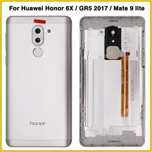 Чехол с полным корпусом для huawei Honor 6X/GR5 /mate 9 lite, крышка для батареи, задняя крышка с гибким кабелем для отпечатков пальцев