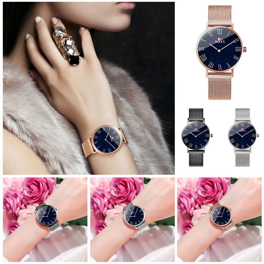 Reloj Mujer кварцевые часы женские роскошные брендовые римские цифры часы Kobiet Zegarka кожаный ремешок наручные часы Relogio Feminino