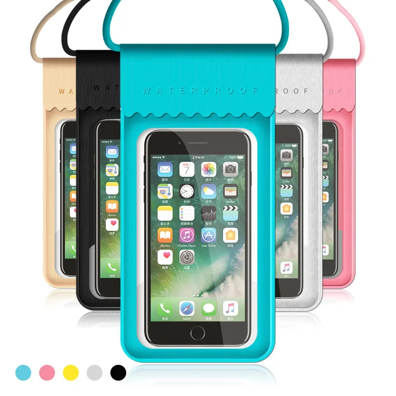 

TPU Waterproof High Permeability Mobile Phone Bag Outdoor Environmental Pu Transparent Touch Screen Swimming Waterproof Cellphon