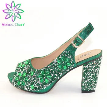 

Italian Deisgn Elegant Wedding Shoes for Woman Open Toe Ladies Pumps Shoes Party Wedding Shoes Decorated with Rhinestone
