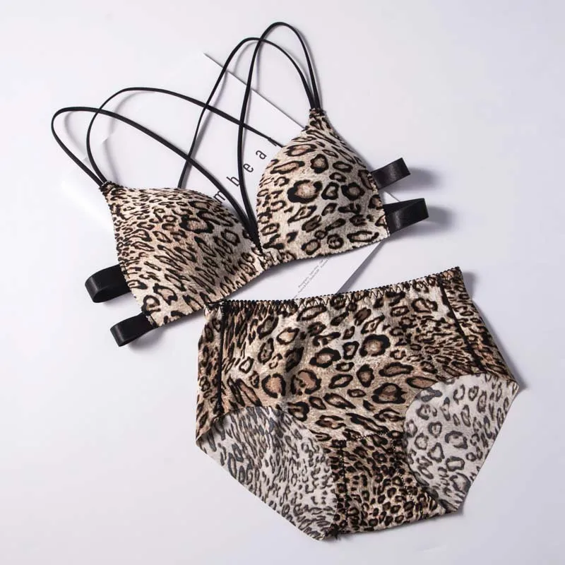 

Fashion Floral Print Bra Front Buckle Underwear Seamless Cross Back Women Push Up Bras