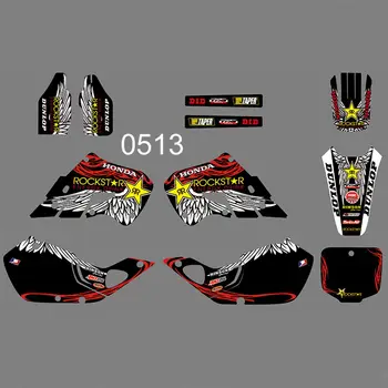 

For Honda CR125 CR 125 1998 1999 CR250 CR 250 1997 1998 1999 New Full Graphics Decals Stickers Custom Number Name Glossy Bright