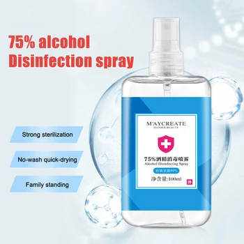 

100ml Disinfectant Disinfecting Spray Portable Cleaner Household Effective Cleaning For Kitchen Bathroom Office Outdoor Travel