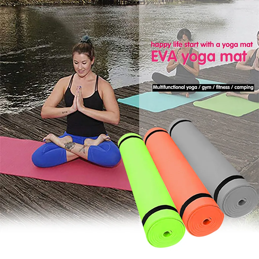 4MM EVA Thick Durable Yoga Mat Non slip Exercise Fitness Pad Mat