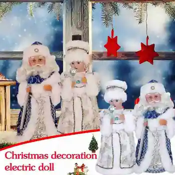 

Russian Musical Santa Claus Christmas Doll Decorations Creative 12 Inch Electric Santa Claus Talking Toy Doll Toys for Children