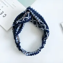 Южные аксессуары для волос, Корея, Ретро стиль, большие ободки, повязка для волос, хипстерский узел, головной убор, простой ромб, для мытья лица, маска, повязка для волос