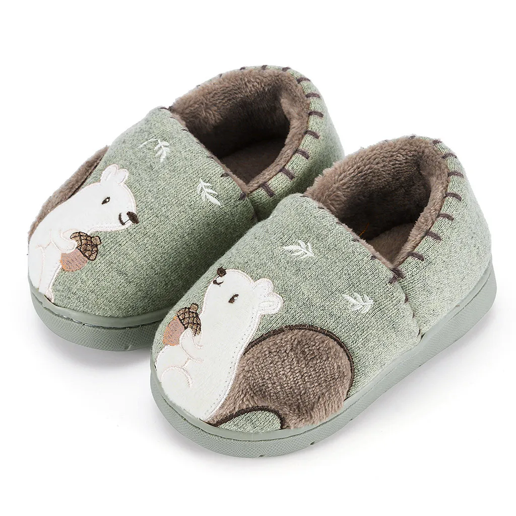 Детские тапочки; модные туфли для девочек и мальчиков; теплые домашние детские тапочки с милыми животными; детская обувь; Zapatillas Chausson Enfant