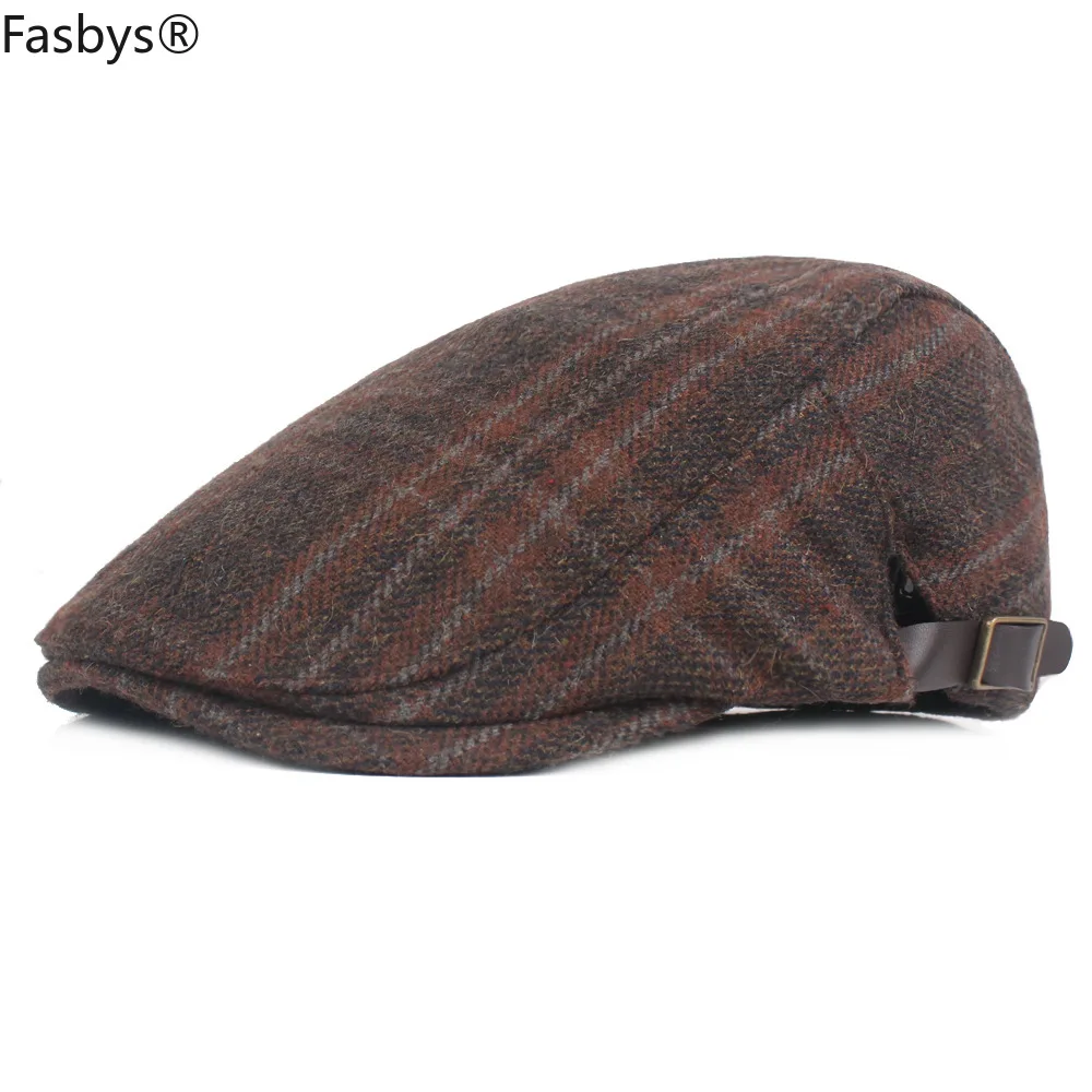 

Fashion Striped Beret Hat Cotton Ivy Flat Hats for Men Women Newsboy Cap Adjustable Vintage Berets Caps