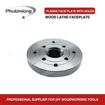 

Phukimlong 4 inch 100mm Flanged flange faceplate with holes woodworking turning lathe chuck tools for DIYer
