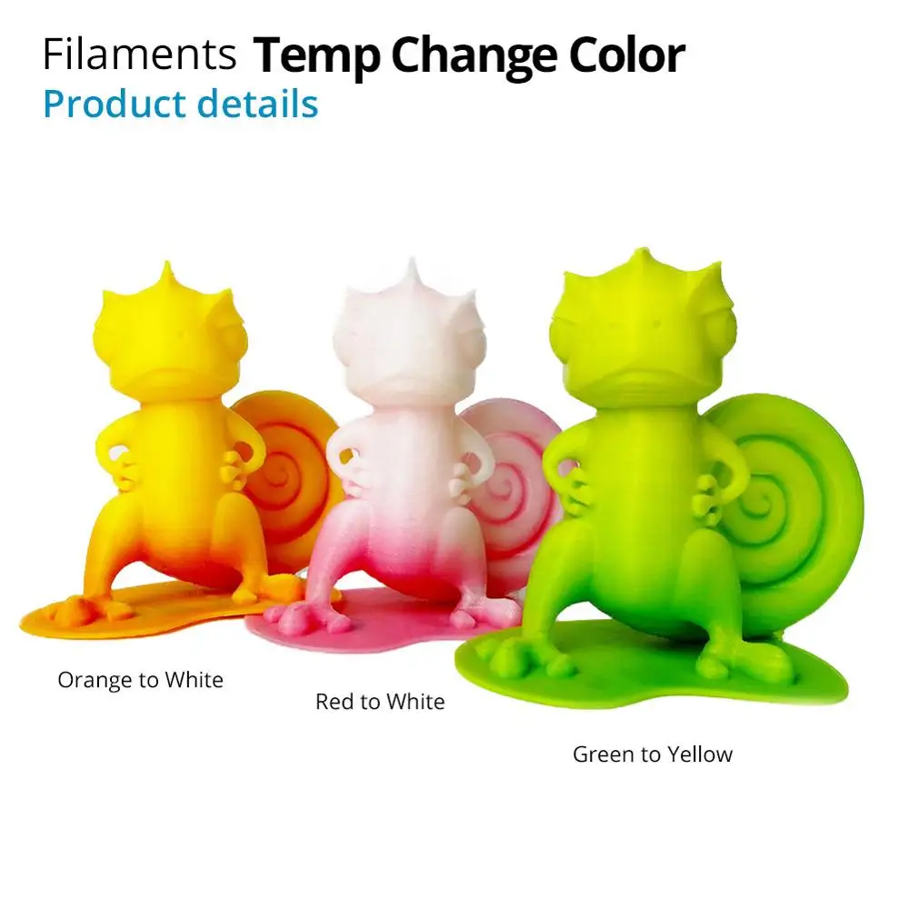 Filamentos de Cor Mudança de Temperatura Dimensional + - Vermelho para Branco Topzeal Impressora Precisão -0.05 1 kg Spool 1.75mm 3d Pla - Imagem 3