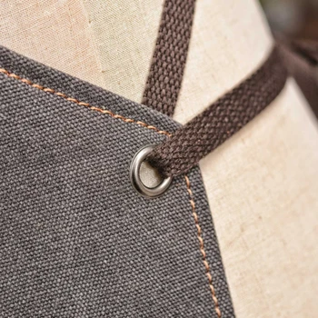 

Thicken Durable Canvas Work Apron, Multifunction Tool Aprons with Pockets Back C GXMA