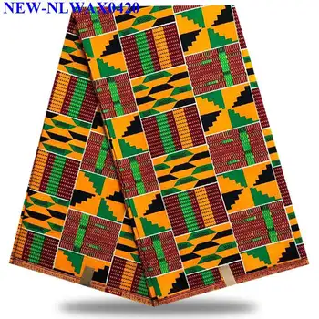 

Newest design African Wax Fabric 6 yards Nigerian Style Wax Print Clothing Fabric 100% Cotton African Ghana Women Fabric DFR04
