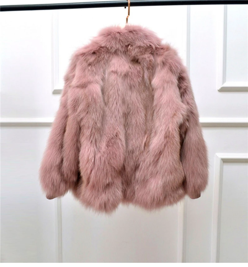 Женское зимнее пальто для отдыха из натурального Лисьего меха, теплая куртка, пальто для девочек, Женская куртка, пальто CT939