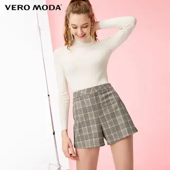 

Vero Moda Women's Plaid Splice Side Seams Mid-rise Shorts | 319115530
