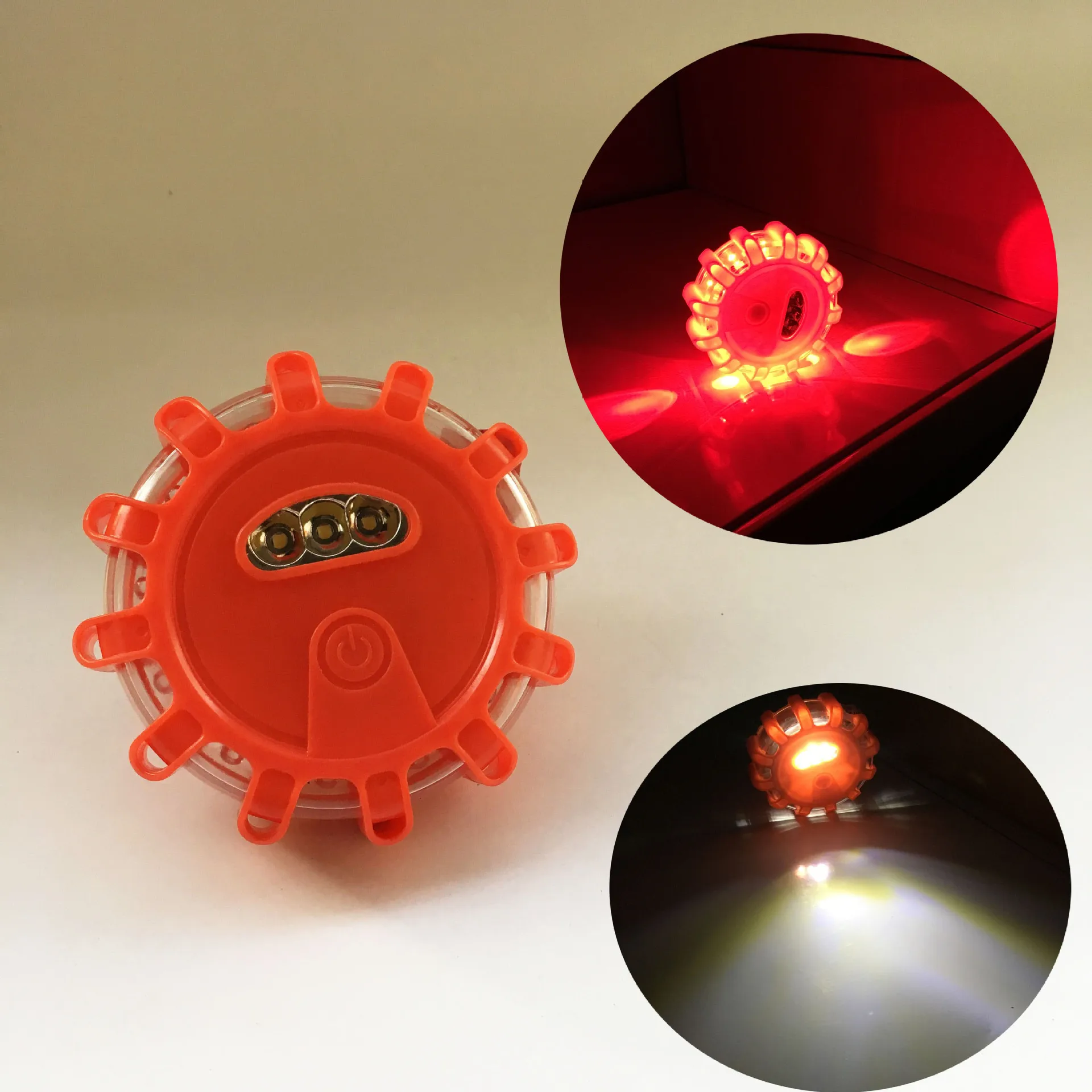 LED Warning Light 12 LED 8 Modes Flashing Emergency Traffic Safety Road Flare Magnetic Base Disc Beacon For Car Truck Boat