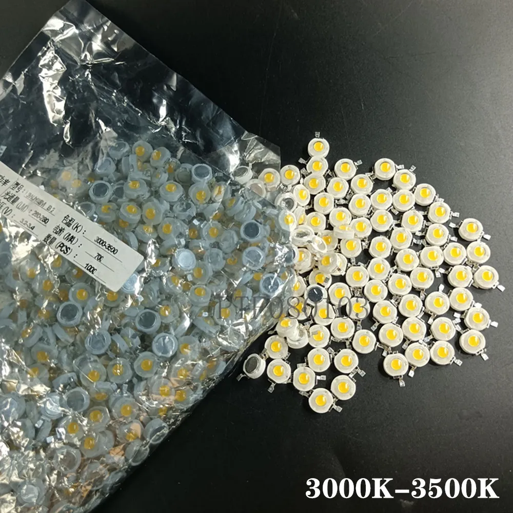 10-1000 шт. светодиодный чип COB 1 Вт 3 2-3 6 В вход 100-220лм Мини Диод SMD для DIY прожектор