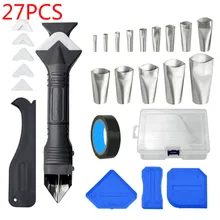 Scraper Caulking-Tools Grout Silicone Applicator-Kit Window Kitchen Bathroom 27pcs Reusable