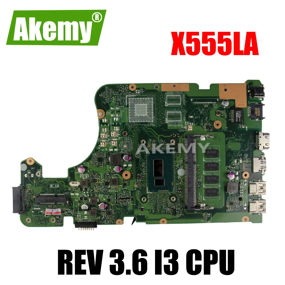 X555LA Motherboard rev3.6 i3 cpu For Asus X555LD Laptop motherboard Mainboard test 100% OK | Компьютеры и офис