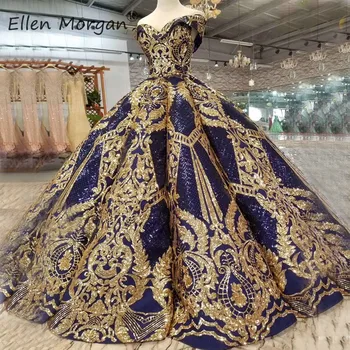 

African Black Girls Prom Dresses Ball Gown 2019 Saudi Arabian Arabic Pageant Miss Off Shoulder Lace up Glitter Quinceanera Dress