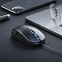 Casa com fio mouse computador escritório de negócios matte luminoso mouse mudo