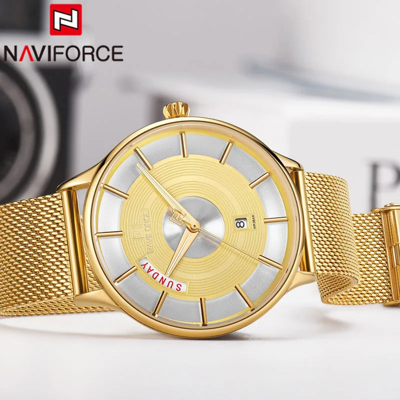 Мужские наручные часы NAVIFORCE спортивные военные водонепроницаемые мужские