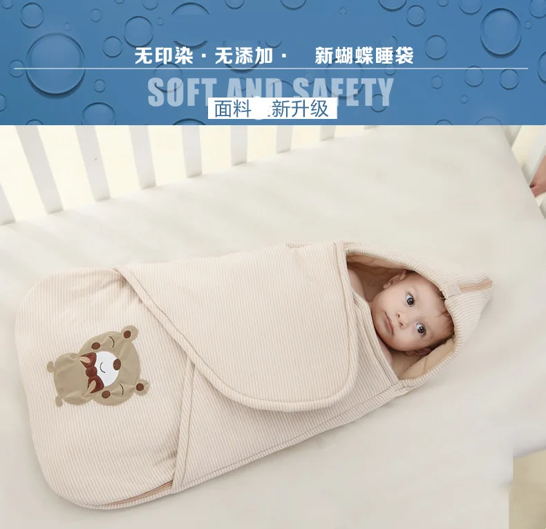 Newborn Sleeping Bag Baby Pure Cotton Stroller Sleepsack Infant Winter Warm Anti-kick Sleep Bag Winter Envelope For Newborns