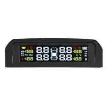 Vehemo черный ЖК TPMS система мониторинга давления в шинах Анти-взрыв автомобильный мониторинг шин низкая энергия Солнечный прочный
