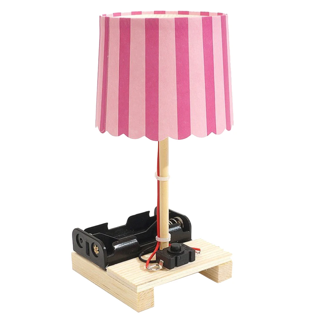 Kids IQ Training Toy, DIY Science Experiment Toy, Mini Desk Lamp, Power On Light Set , 8-14 years Unisex