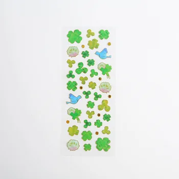 

1 Sheet Gold Foil Birds Green Leaves Decorative Stickers Diary Sticker Stick Label