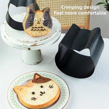 

Cat Head Shaped Christmas Kitchen Tools Aluminium Alloy Fondant Cookie Cake Sugar Craft Plunger Cat Shape Toast Bread Cake Mold
