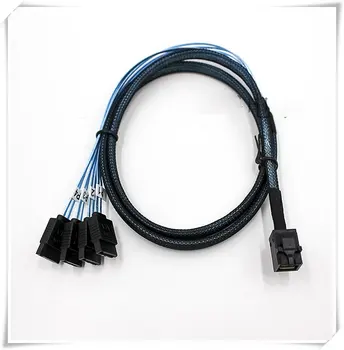 

SFF-8643 to 4 SATA cable SAS 8643 to 4*sata 1m length
