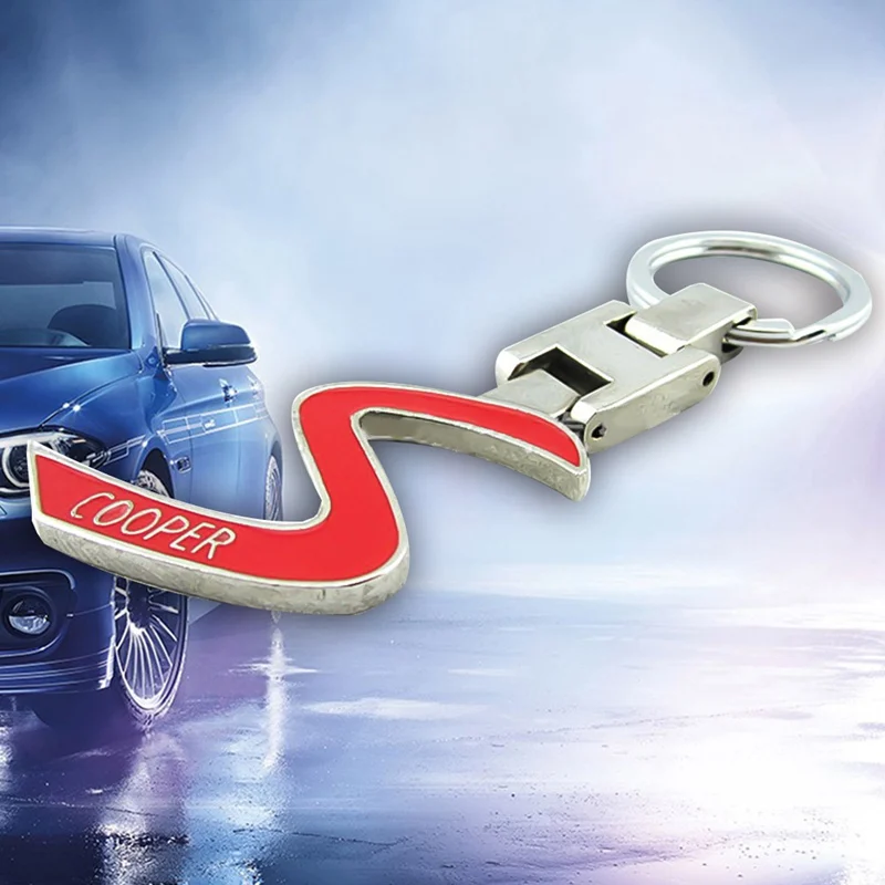 

Universial Red Metal Alloy Car Key Chain Keychain Keyring Pendant Key Holder Car Key Chain Accessary